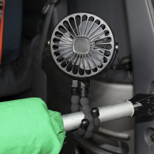 Rechargeable Fan for Tailgate Backrest